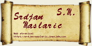 Srđan Maslarić vizit kartica